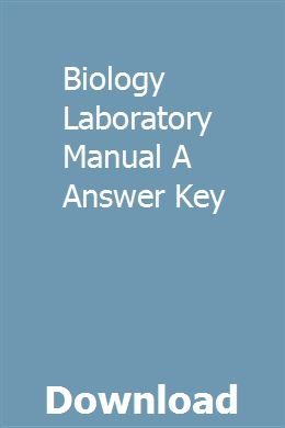 biology laboratory manual answers